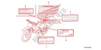 ETIQUETTE DE PRECAUTIONS pour Honda CRF 100 2011