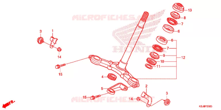 TE DE FOURCHE Honda MOTO 100 CRF 2012  CRF100FC