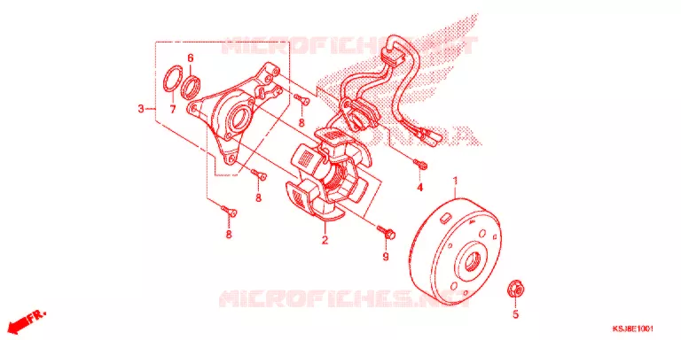 ALTERNATEUR (CRF100F) Honda MOTO 100 CRF 2013  CRF100FD