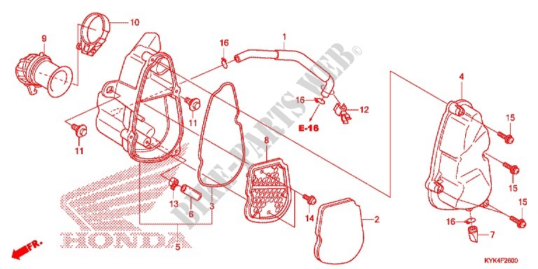 FILTRE A AIR pour Honda CRF 110 2013