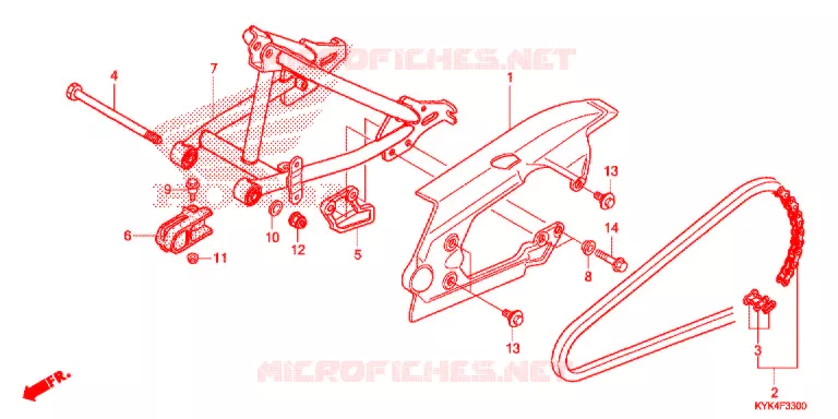 BRAS OSCILLANT Honda MOTO 110 CRF 2015  CRF110FF
