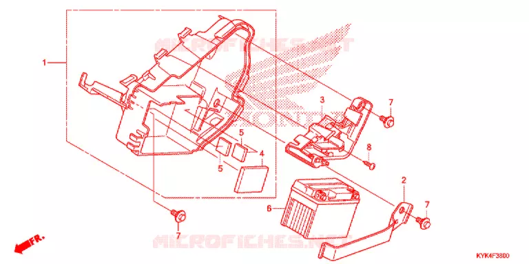 BATTERIE Honda MOTO 110 CRF 2016  CRF110FG