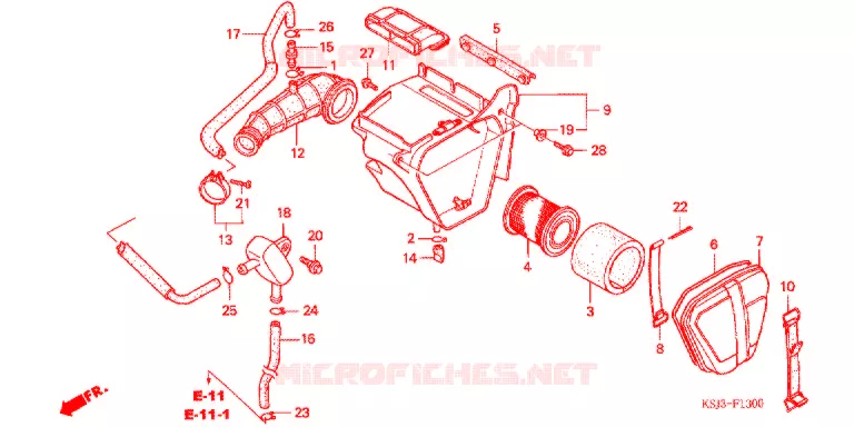 FILTRE A AIR Honda MOTO 100 CRF 2007  CRF100F7