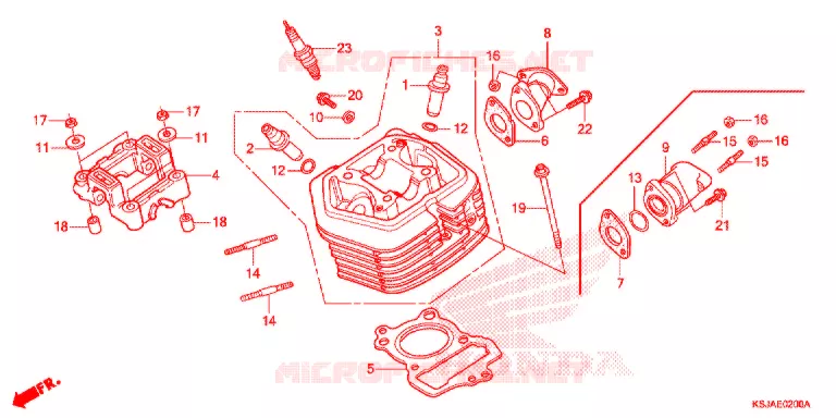 CULASSE Honda MOTO 100 CRF 2009  CRF100F9