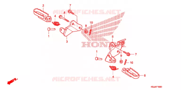 REPOSE PIED Honda MOTO 100 CRF 2009  CRF100F9