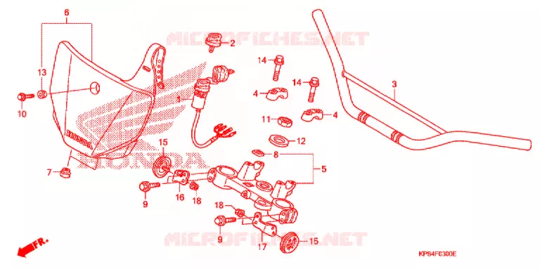 GUIDON - TE DE FOURCHE Honda MOTO 230 CRF 2007  CRF230F7