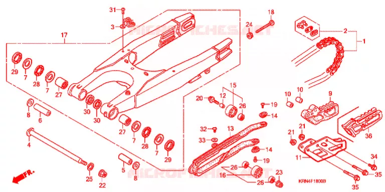 BRAS OSCILLANT Honda MOTO 250 CRF 2005  CRF250R5