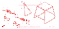BEQUILLE   REPOSE PIEDS pour Honda CRF 250 R 2009