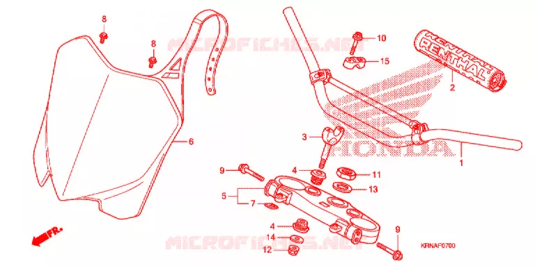 GUIDON - TE DE FOURCHE Honda MOTO 250 CRF 2010  CRF250RA