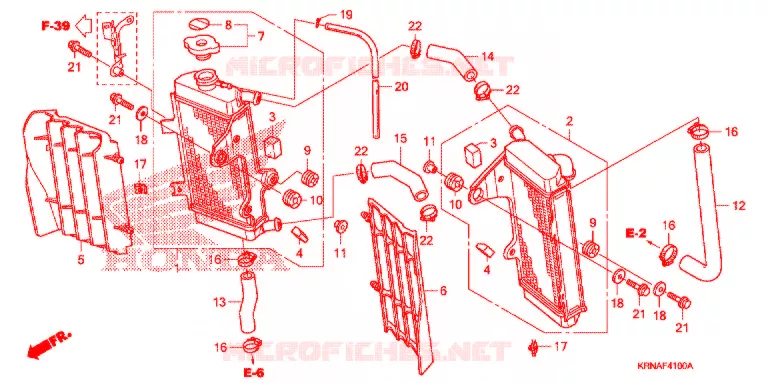 RADIATEUR Honda MOTO 250 CRF 2011  CRF250RB