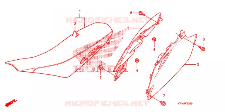 SELLE - CARENAGE Honda MOTO 250 CRF 2012  CRF250RC