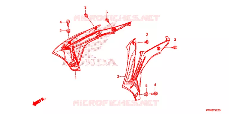 OUIES DE RADIATEUR Honda MOTO 250 CRF 2014  CRF250RE