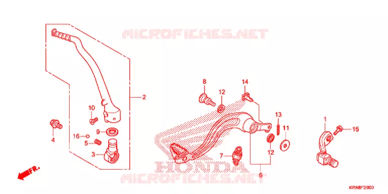 PEDALE - KICK Honda MOTO 250 CRF 2015  CRF250RF