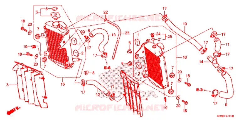 RADIATEUR Honda MOTO 250 CRF 2015  CRF250RF