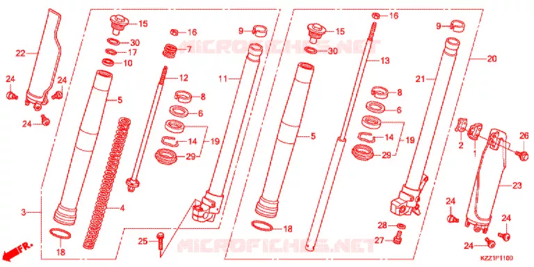 FOURCHE Honda MOTO 250 CRF 2016  CRF250MF
