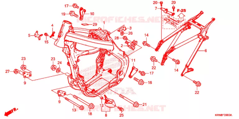 CADRE Honda MOTO 250 CRF 2016  CRF250RG
