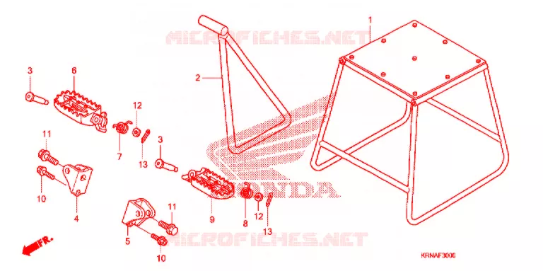 BEQUILLE - REPOSE PIEDS Honda MOTO 250 CRF 2013  CRF250RD