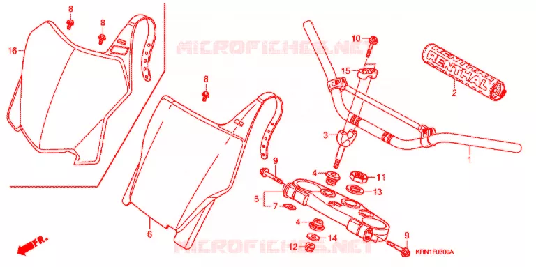GUIDON - TE DE FOURCHE Honda MOTO 250 CRF 2006  CRF250R6
