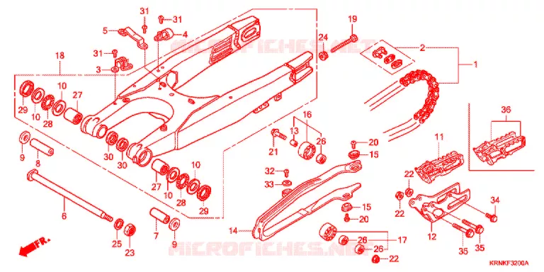 BRAS OSCILLANT Honda MOTO 250 CRF 2012  CRF250RC