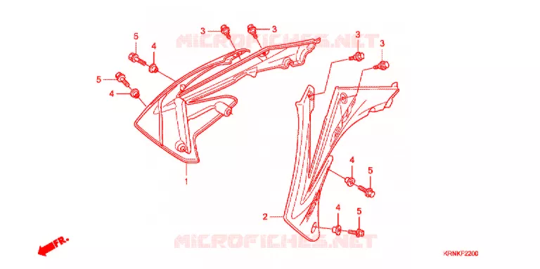 OUIES DE RADIATEUR Honda MOTO 250 CRF 2013  CRF250RD