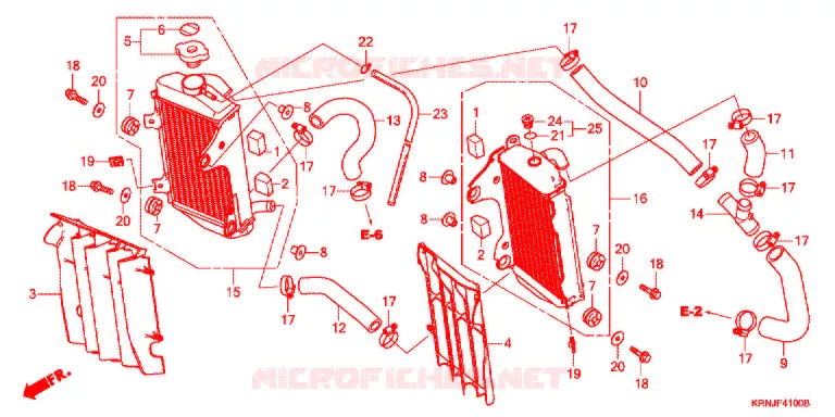 RADIATEUR Honda MOTO 250 CRF 2015  CRF250RF