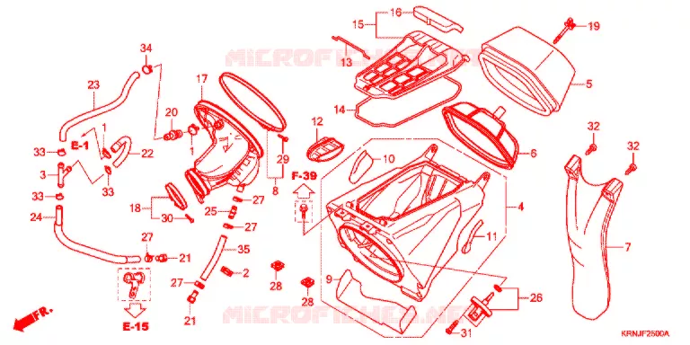 FILTRE A AIR Honda MOTO 250 CRF 2016  CRF250RG