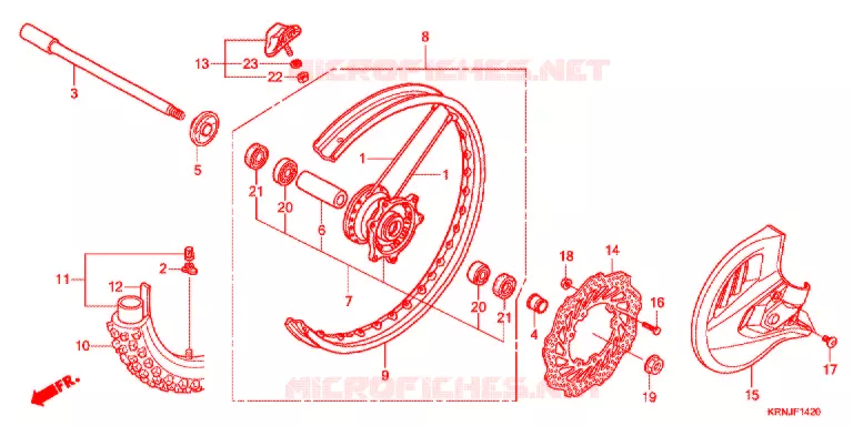 ROUE AVANT Honda MOTO 250 CRF 2017  CRF250RG