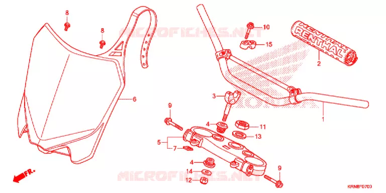 GUIDON - TE DE FOURCHE Honda MOTO 250 CRF 2017  CRF250RH