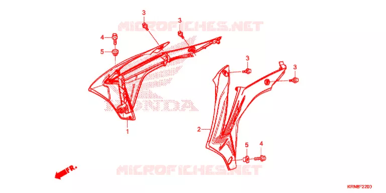 OUIES DE RADIATEUR Honda MOTO 250 CRF 2017  CRF250RH