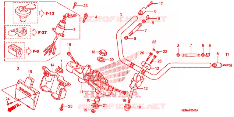 GUIDON Honda MOTO 250 REBEL 2013  CMX250CC