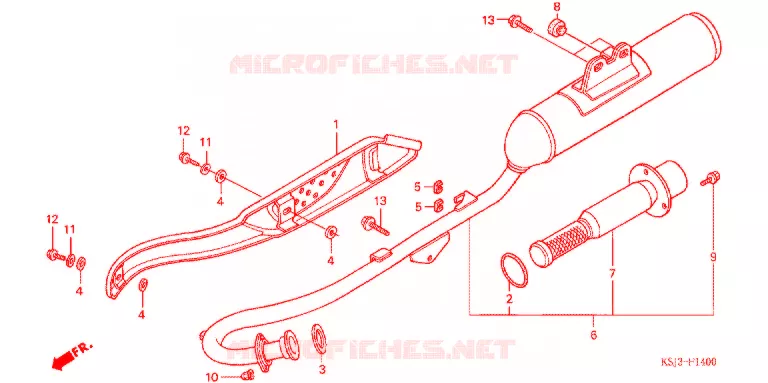 SILENCIEUX D'ECHAPPEMENT Honda MOTO 100 CRF 2004  CRF100F4