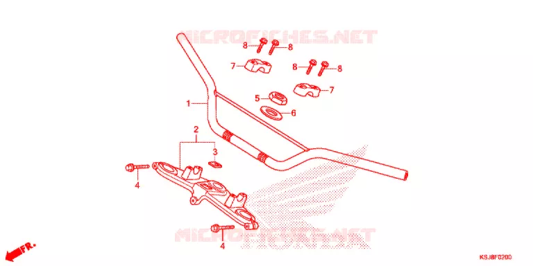 GUIDON Honda MOTO 100 CRF 2013  CRF100FD