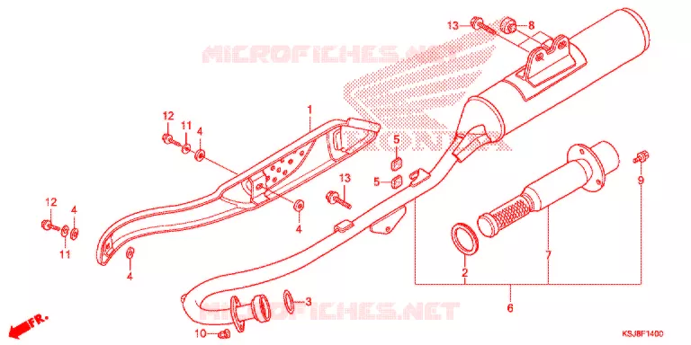 SILENCIEUX D'ECHAPPEMENT Honda MOTO 100 CRF 2013  CRF100FD