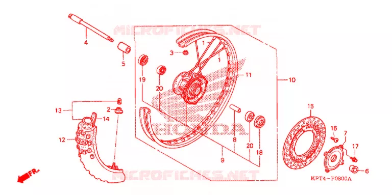 ROUE AVANT Honda MOTO 150 CRF 2003  CRF150F3
