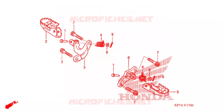 REPOSE PIED Honda MOTO 150 CRF 2011  CRF150FB