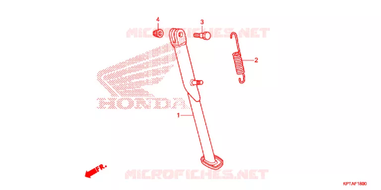 BEQUILLE LATERALE Honda MOTO 150 CRF 2012  CRF150FC