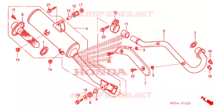 SILENCIEUX D'ECHAPPEMENT Honda MOTO 230 CRF 2004  CRF230F4