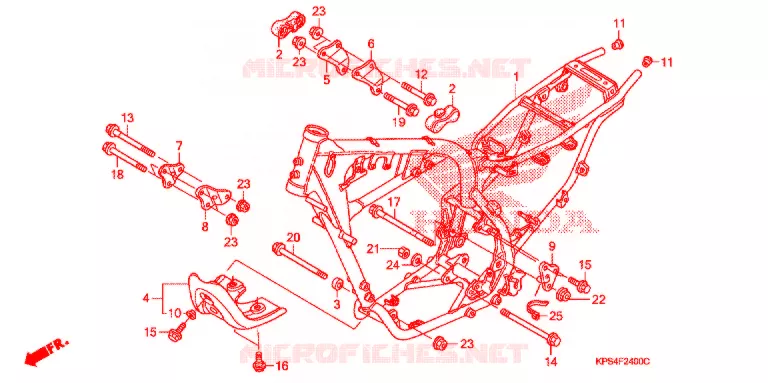 CADRE Honda MOTO 230 CRF 2012  CRF230FB