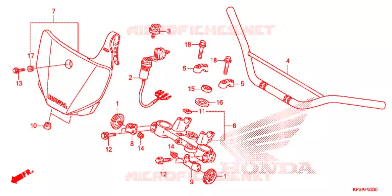 GUIDON - TE DE FOURCHE Honda MOTO 230 CRF 2012  CRF230FC