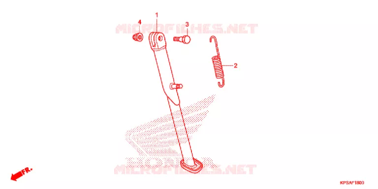 BEQUILLE LATERALE Honda MOTO 230 CRF 2013  CRF230FD