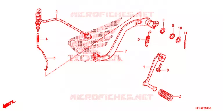 PEDALE Honda MOTO 230 CRF 2011  CRF230LB
