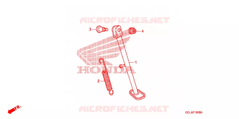BEQUILLE Honda MOTO 50 CRF 2004  CRF50F4