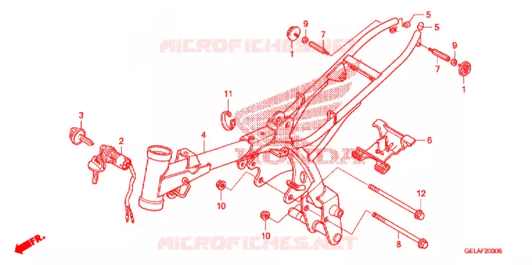 CADRE Honda MOTO 50 CRF 2004  CRF50F4