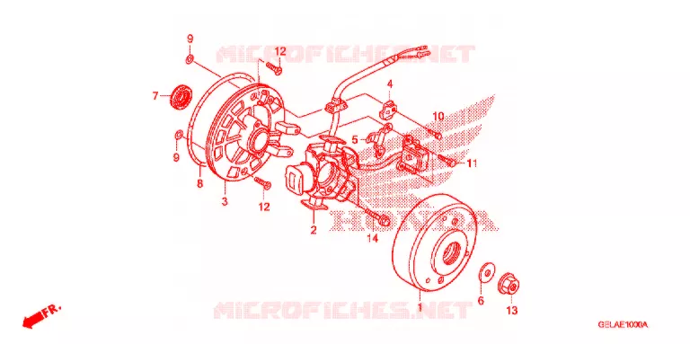 ALTERNATEUR Honda MOTO 50 CRF 2008  CRF50F8