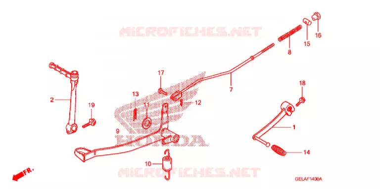 PEDALE DE FREIN - KICK Honda MOTO 50 CRF 2012  CRF50FC