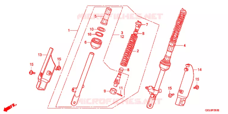 AMORTISSEUR AVANT Honda MOTO 50 CRF 2019  CRF50FE