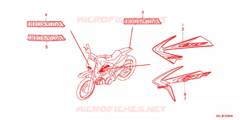 AUTOCOLLANTS Honda MOTO 50 CRF 2020  CRF50FE