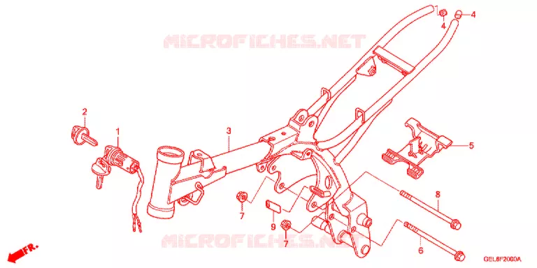 CADRE Honda MOTO 50 CRF 2021  CRF50FE
