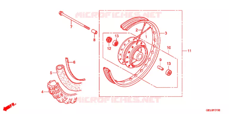 ROUE AVANT Honda MOTO 50 CRF 2019  CRF50FE