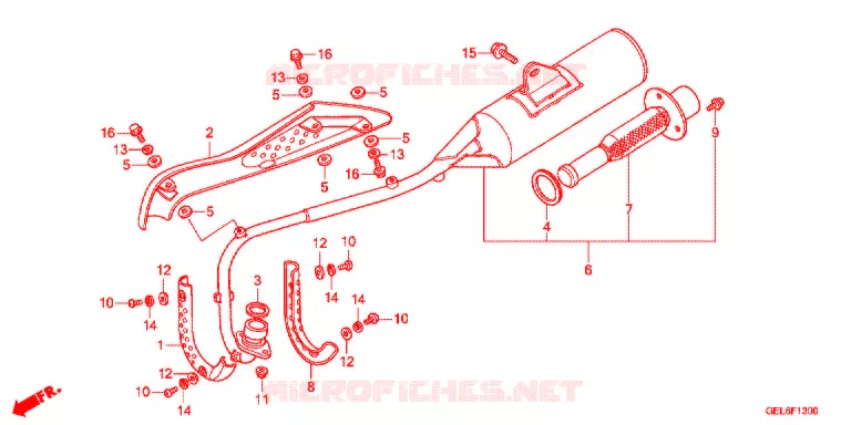 SILENCIEUX D'ECHAPPEMENT Honda MOTO 50 CRF 2017  CRF50FE